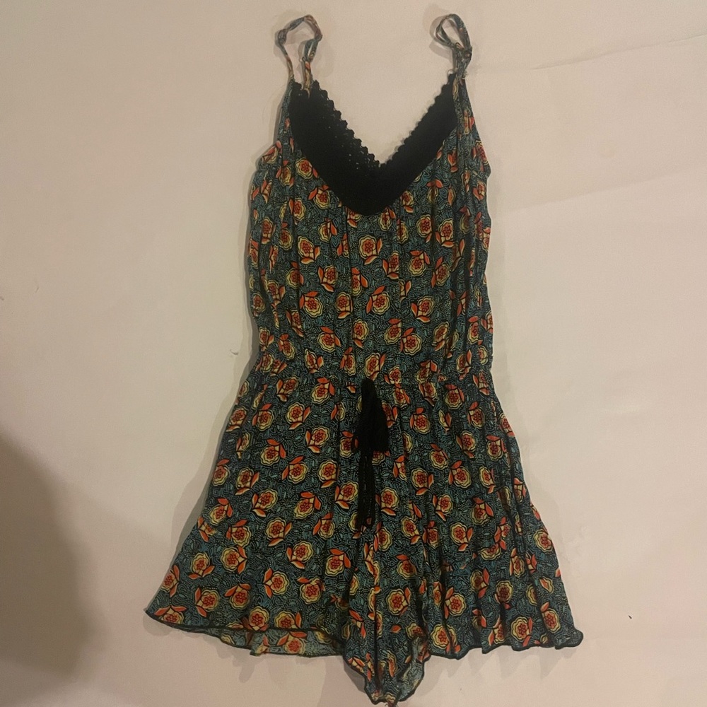 Lace woman’s floral romper